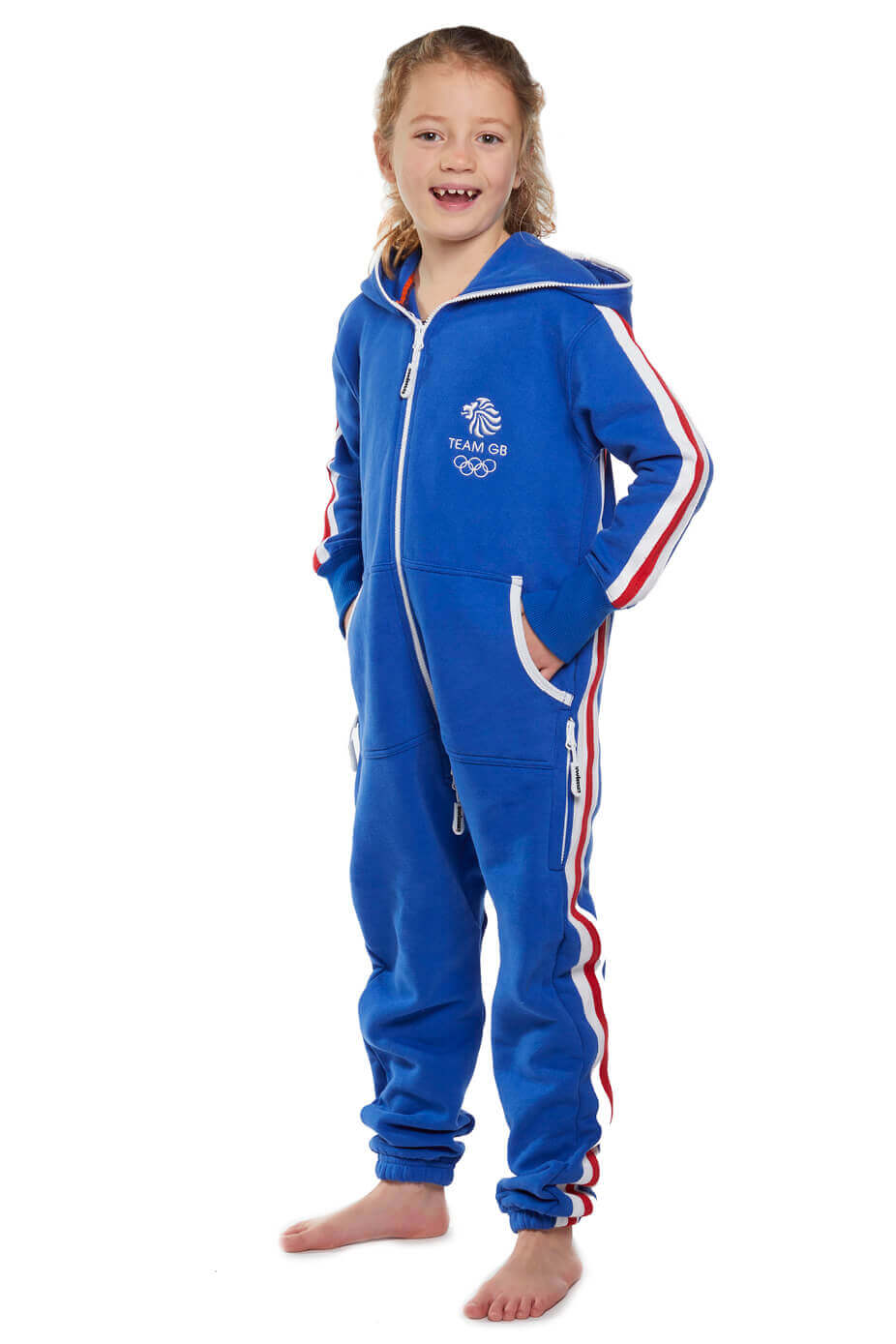 Kids Official TEAM GB Merchandise Royal Blue Onesie
