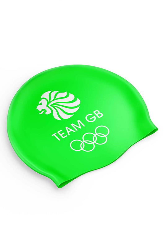 Team GB Fluorescent  Green Swim Cap