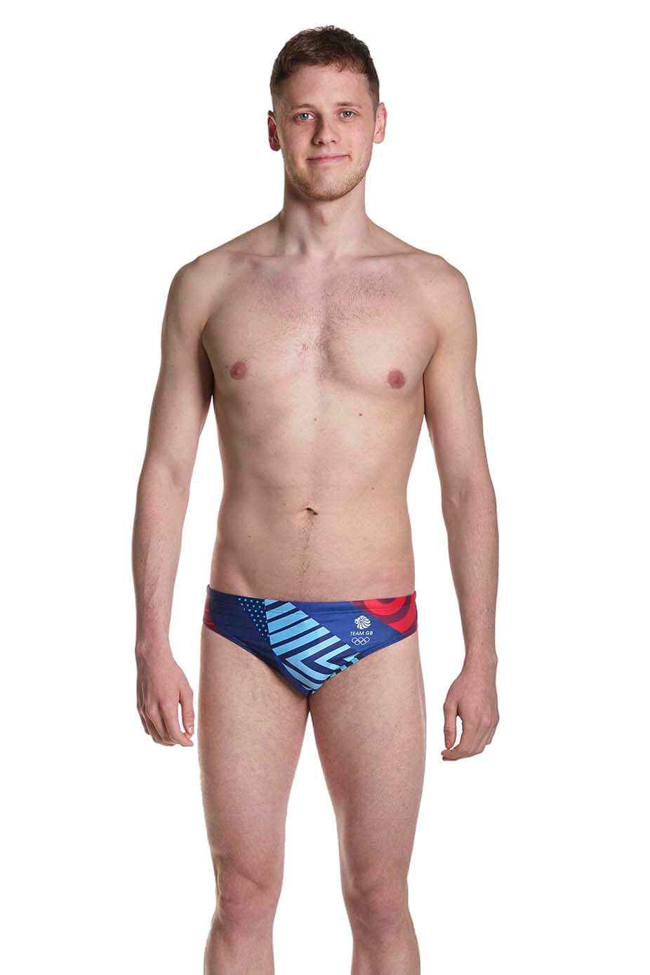 Team GB Boys' Paris 24 Training Trunks (5cm)- Red, White & Blue