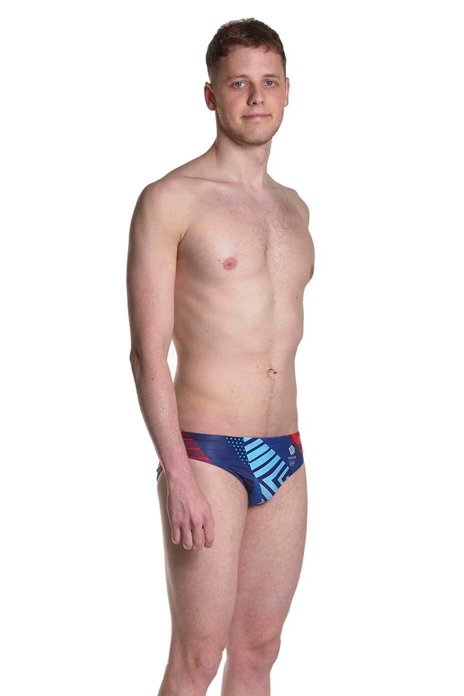 Team GB Male Paris 24 Training Trunks (5cm)- Red, White & Blue