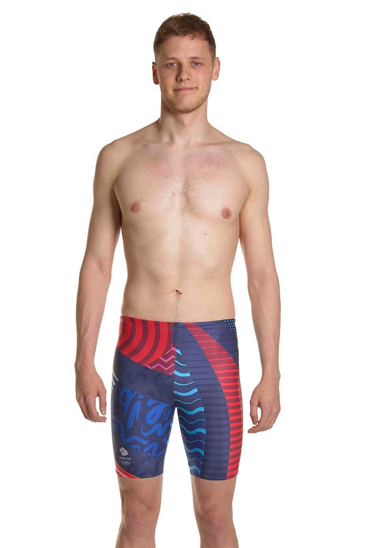 Team GB Male Paris 24 Training Jammer - Red, White & Blue