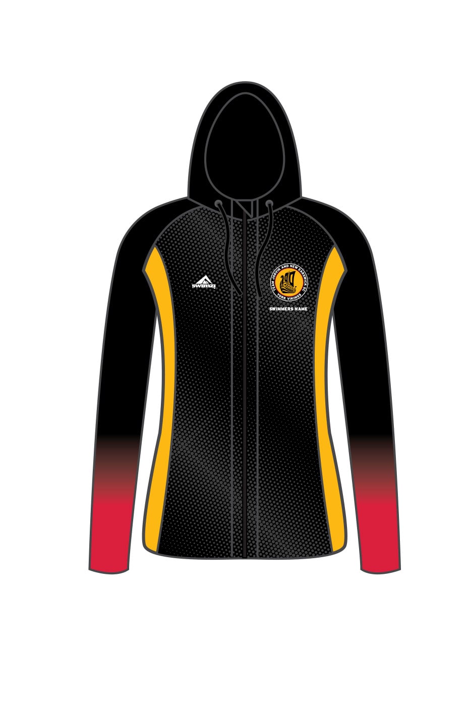 York Vikings Kids Female Zipped Performance Hoodie