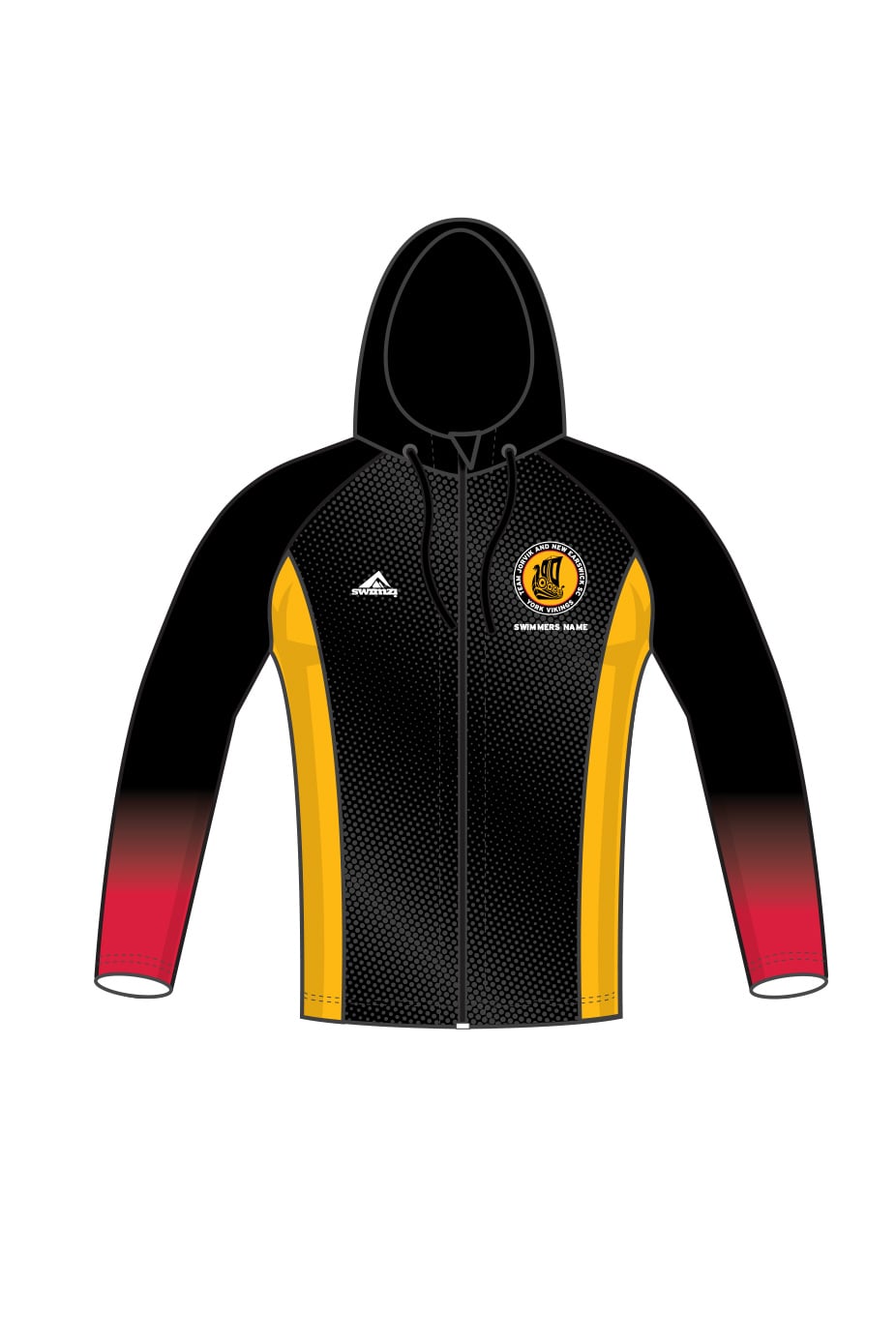York Vikings Kids Unisex Zipped Performance Hoodie
