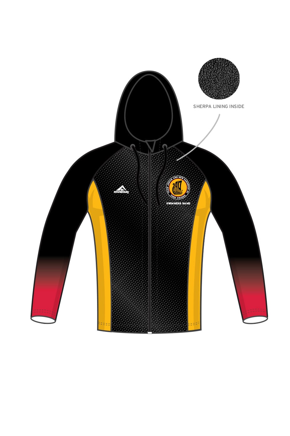 York Vikings Kids Unisex Winter Zipped Performance Hoodie