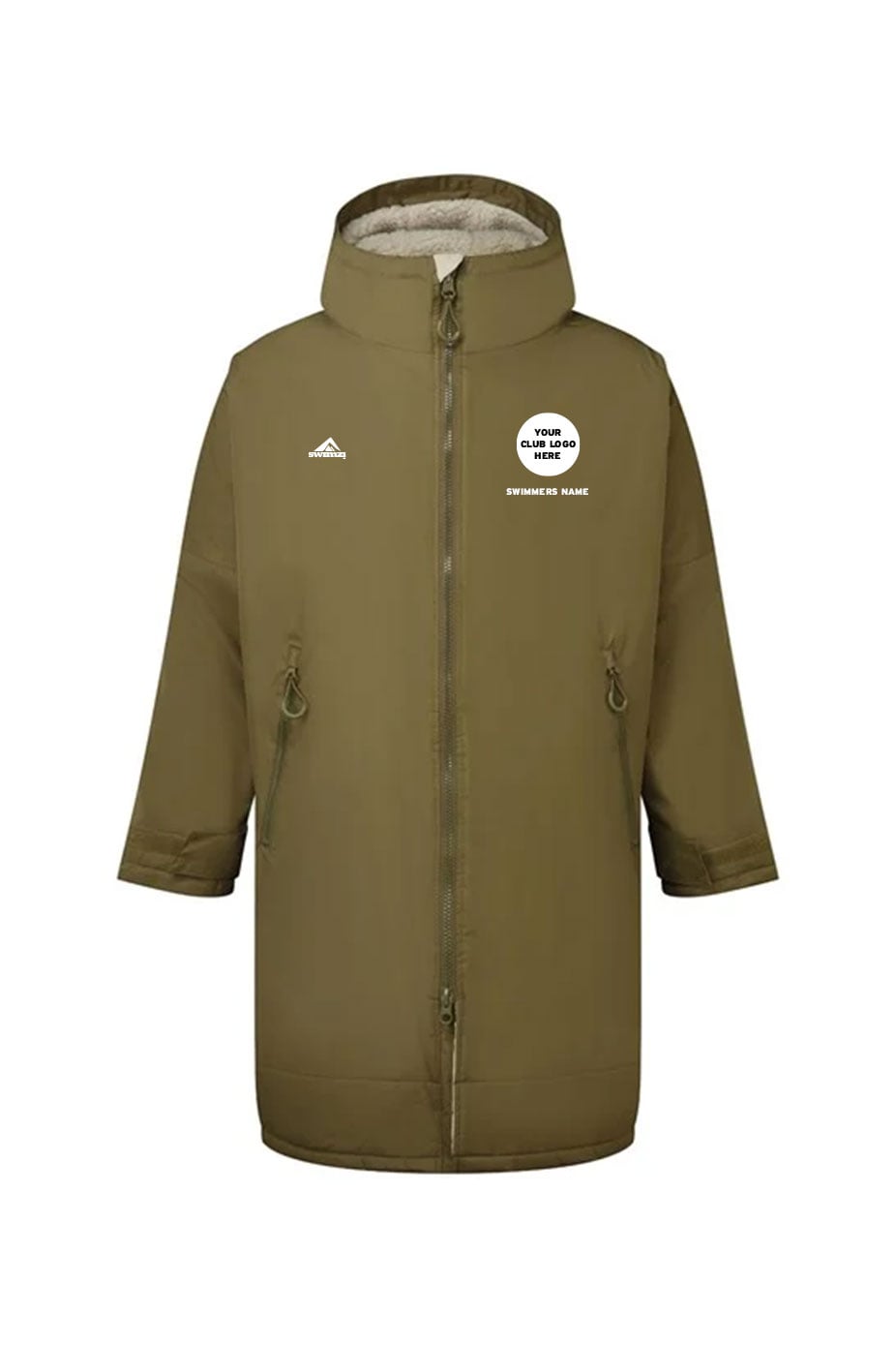 Team Robe Shop Kids Unisex Swimzi Team Robe - Olive & Natural