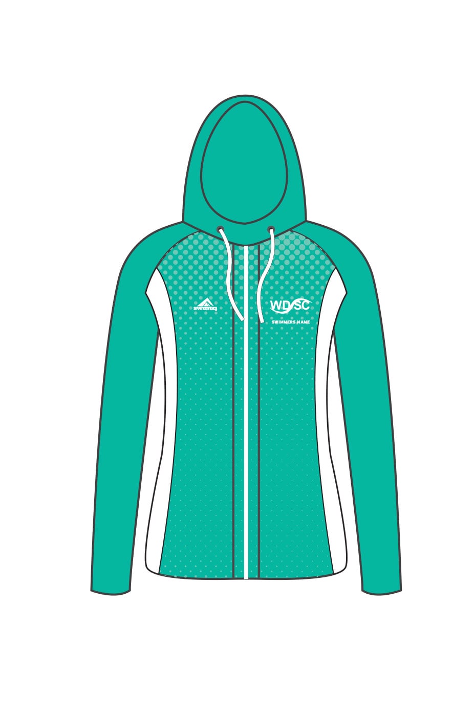 West Dorset SC Kids Female Zipped Performance Hoodie