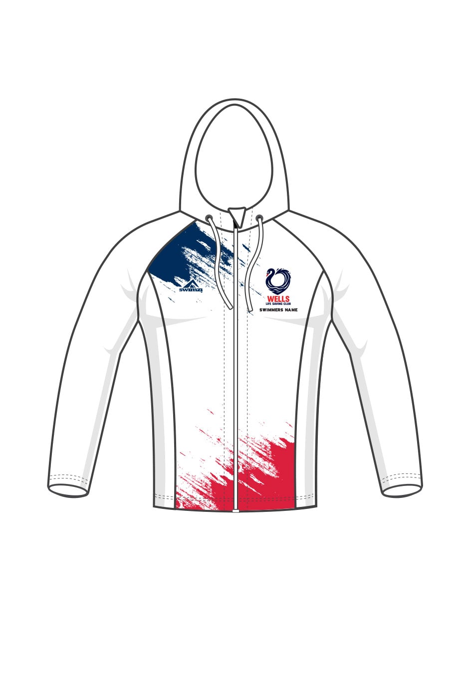 Wells Lifesaving Club Kids Unisex Zipped Performance Hoodie