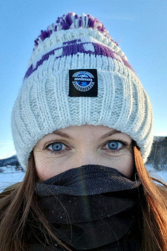 White SWIMZI Reflective Hat