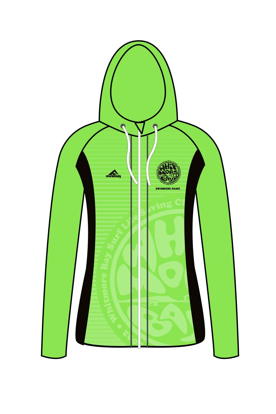 Whitmore Bay SLSC Kids Female Zipped Performance Hoodie