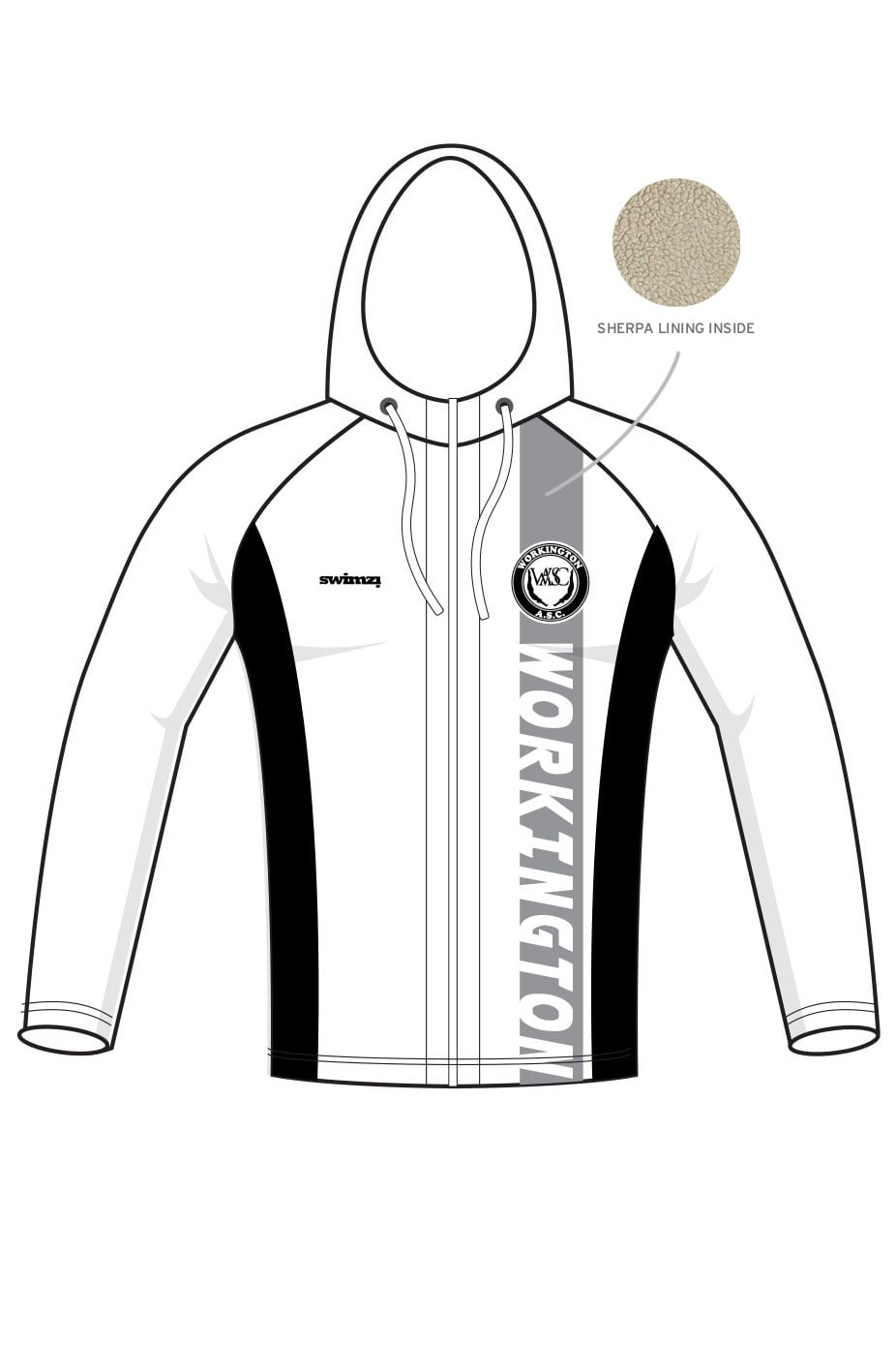 Workington ASC Kids Unisex Winter Zipped Performance Hoodie