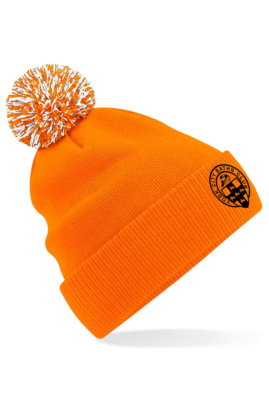 York City Baths Club Bobble Beanie - Orange
