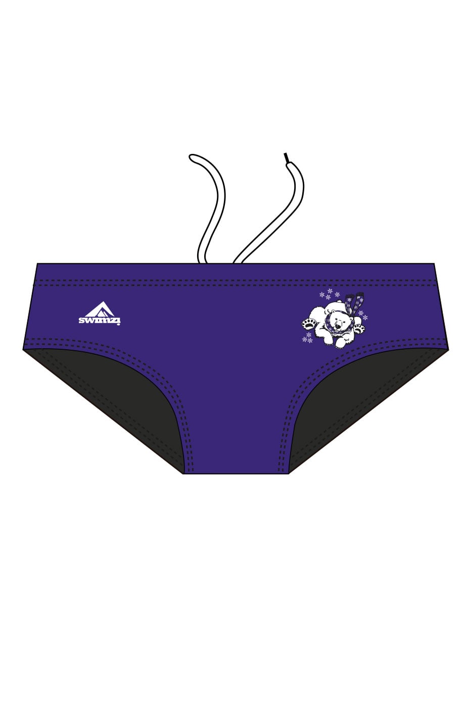 Polar Bear Challenge Adult Male Polar Bear 8cm Trunks - Purple image 0