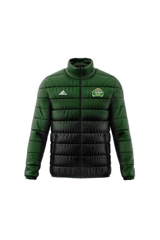 Afan Valley SC Adult Unisex Padded Jacket - Green/Black image 0