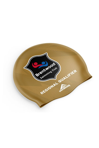 Unisex Club Swim Cap - Silicone Suede - Gold image 0