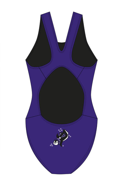 Polar Bear Challenge Adult Female Penguin Broadstrap Swimsuit - Purple image 1
