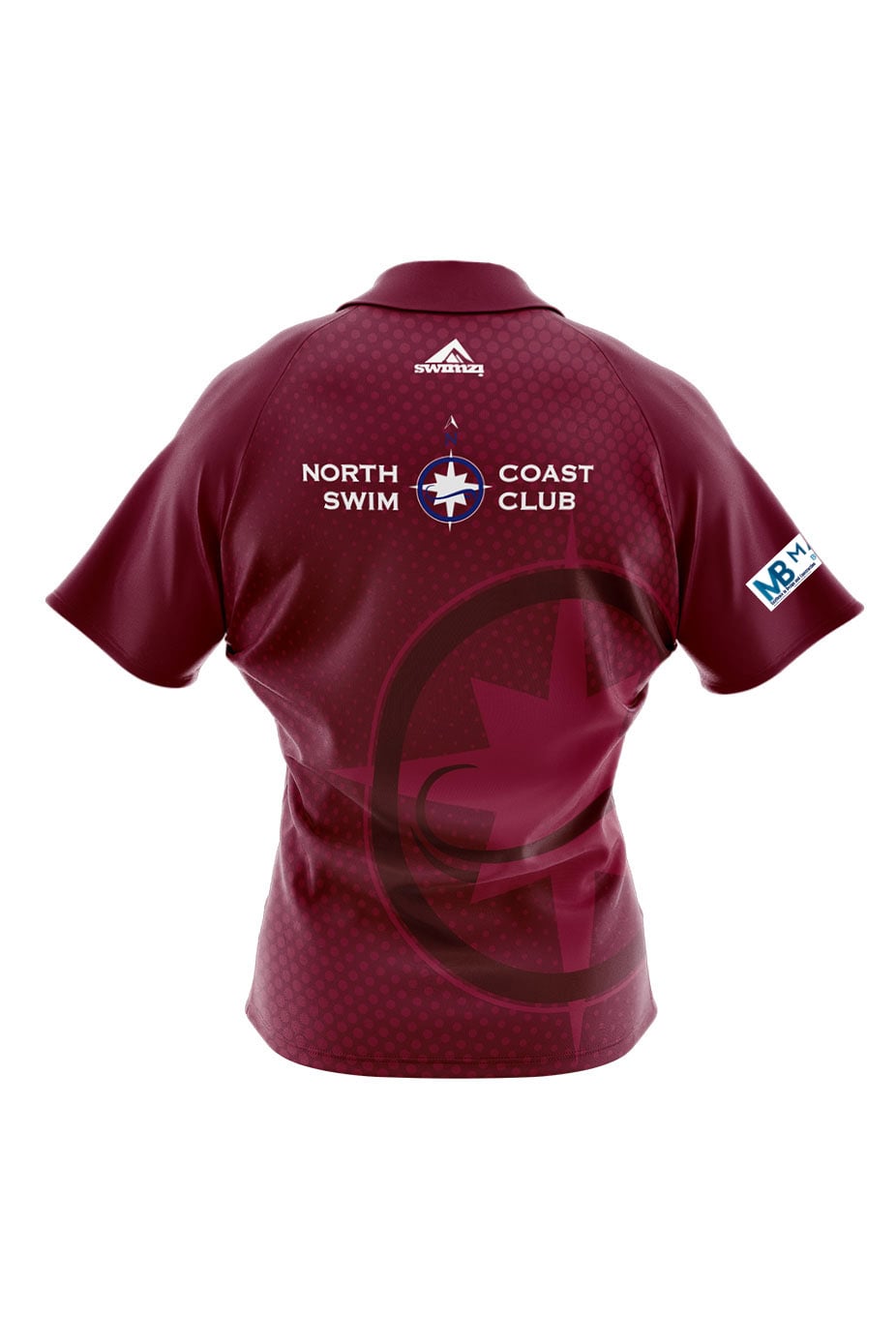 North Coast Swim Club Adult Female Supporters Shirt - Polo Neck - Maroon image 1
