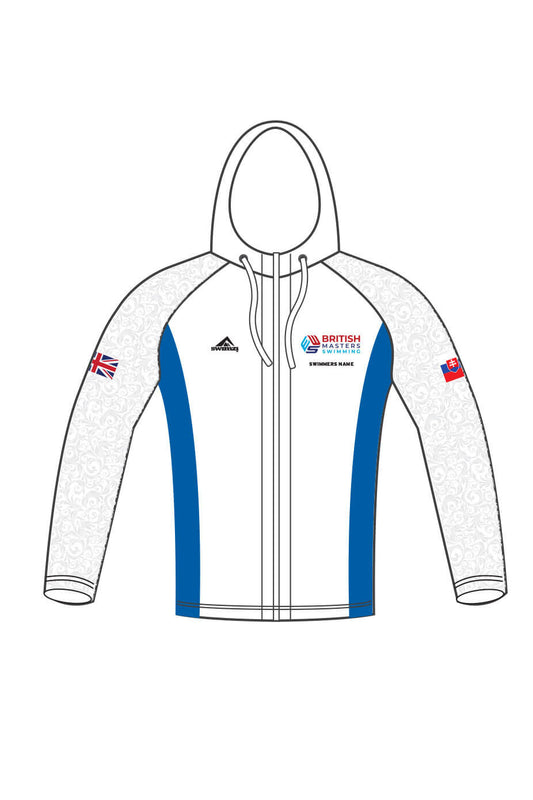 British Masters Swimming Adult Unisex Zipped Performance Hoodie - White image 0