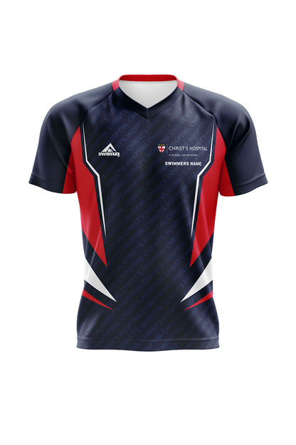 Schools Swimming Super League Kids Unisex Christ's Hospital Club Shirt - V-Neck image 0