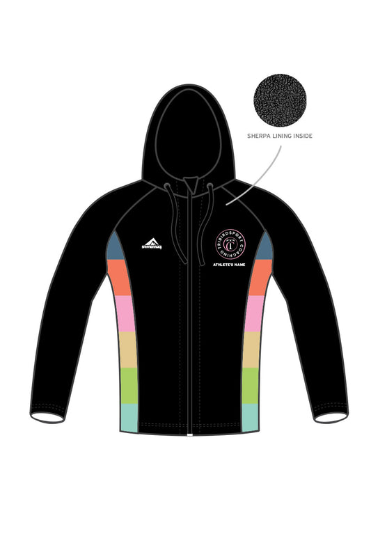 Tribirdsport Coaching Adult Unisex Winter Zipped Performance Hoodie - Black image 0