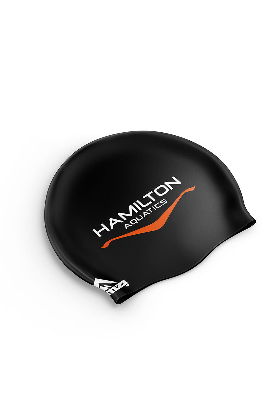 Unisex Hamilton Aquatics Club Swim Cap - Silicone Suede - Black image 0