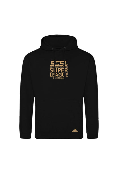Schools Swimming Super League Kids Unisex SSSL Cotton Pullover Hoodie - Finals - Black image 0