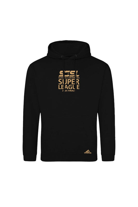 Schools Swimming Super League Kids Unisex SSSL Cotton Pullover Hoodie - Finals - Black image 0