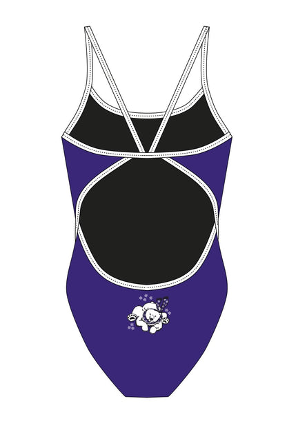 Polar Bear Challenge Adult Female Polar Bear Thinstrap Swimsuit - Purple image 1