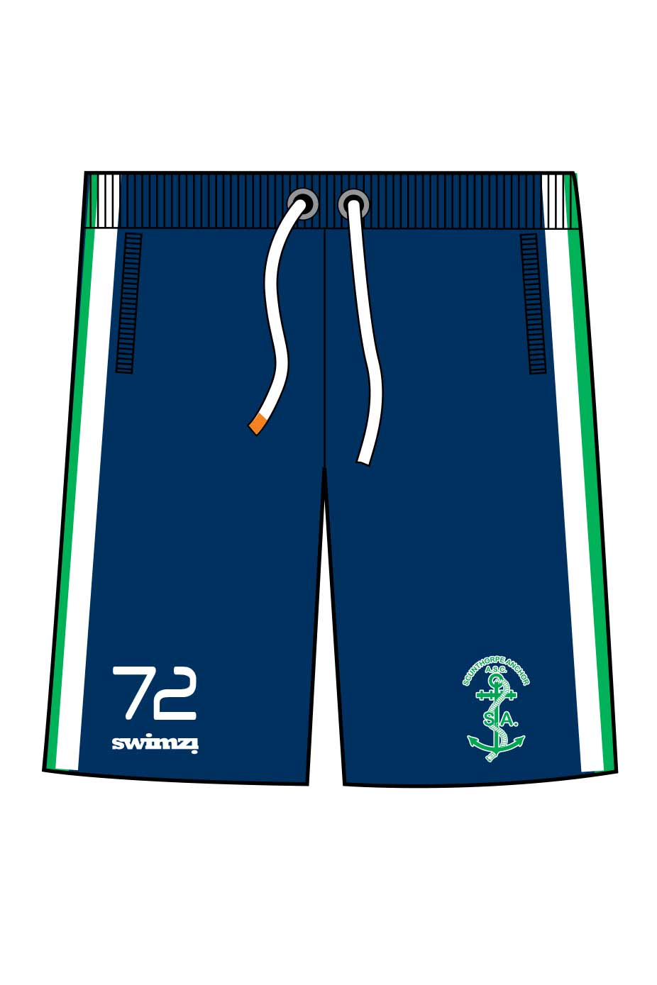 TEAMWEAR OUTLET SHOP! Adult Scunthorpe Anchor SC Unisex Sweat Basketball Shorts image 0
