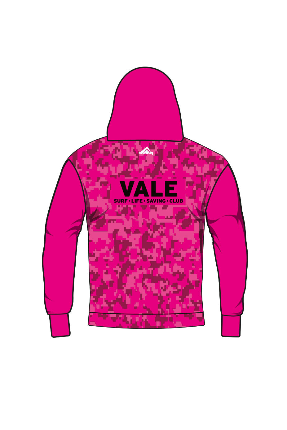 Vale SLSC Adult Unisex Pullover Performance Hoodie - Pink image 1