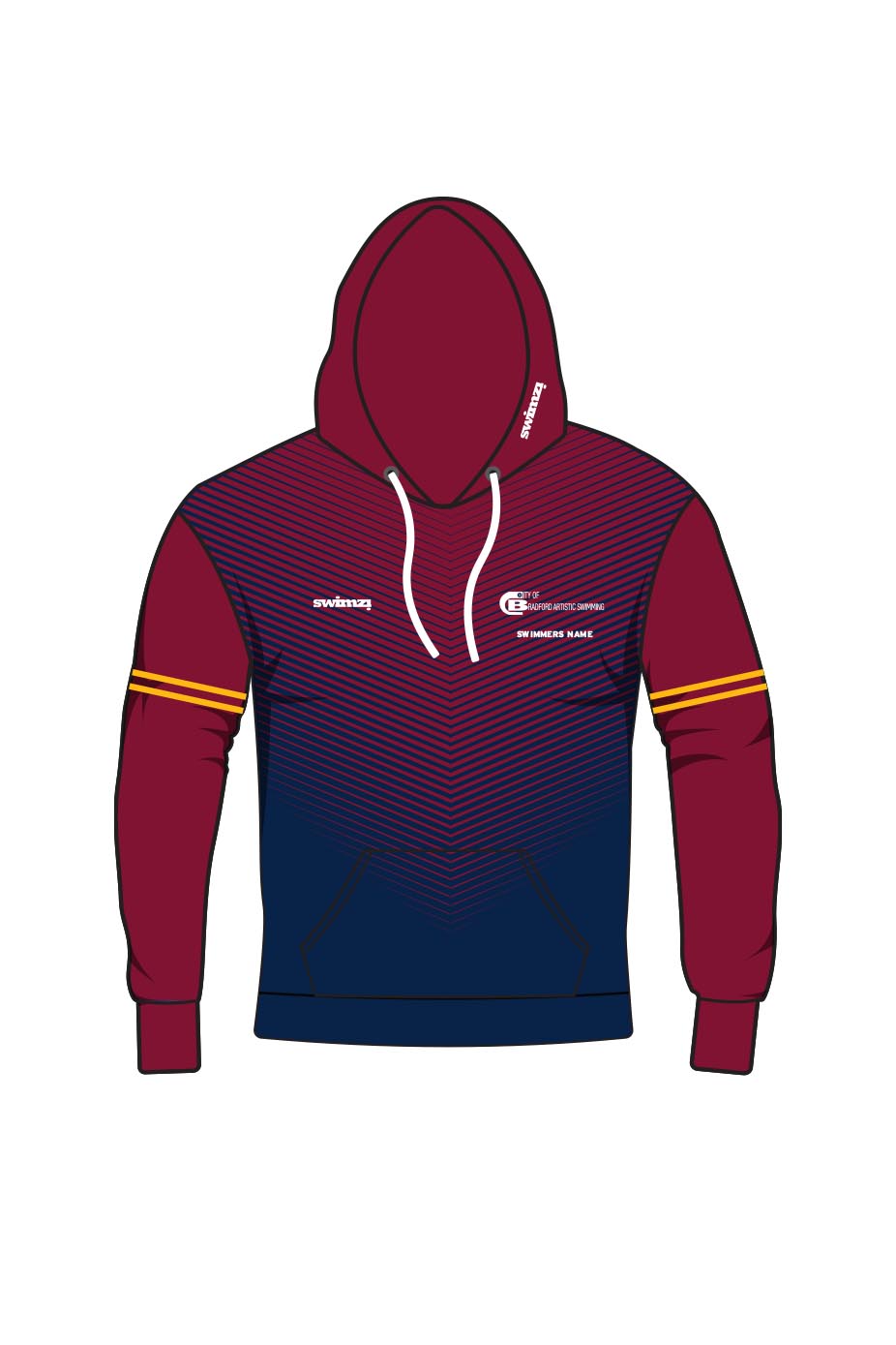 City of Bradford SC Adult Artistic Swimming Unisex Pullover Performance Hoodie image 0