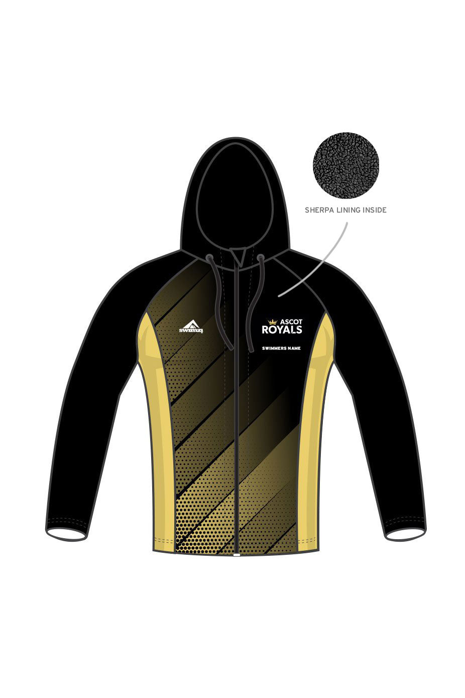 Ascot Royals Swim Club Adult Unisex Winter Zipped Performance Hoodie image 0