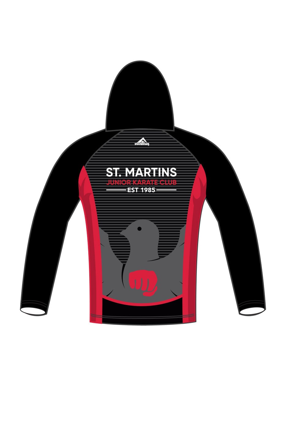 St Martins Karate Club Adult Unisex Zipped Performance Hoodie image 1