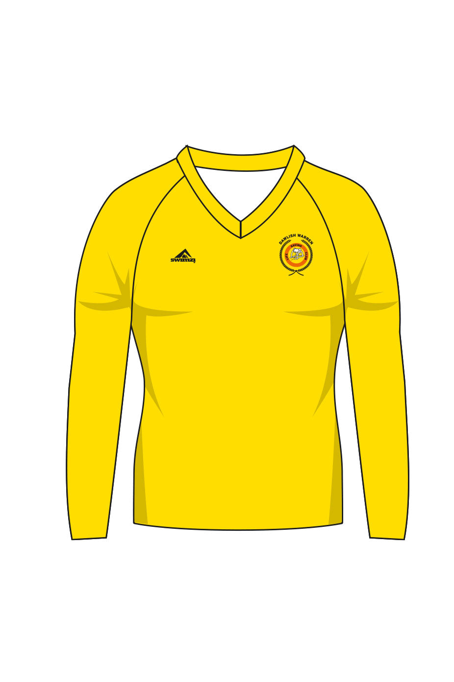 Dawlish Warren LSC Kids Female Long Sleeve Lifeguard Shirt - V-Neck image 0