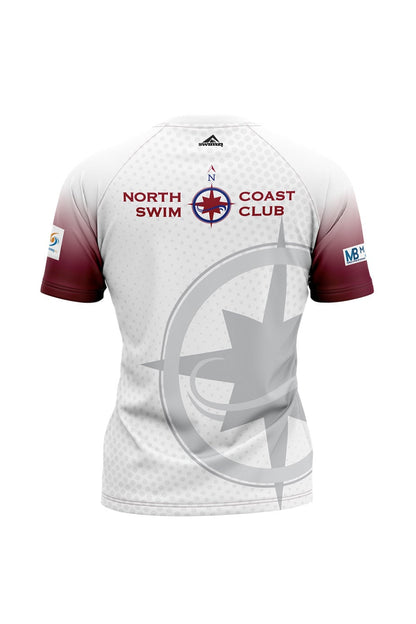 North Coast Swim Club Adult Female Club Shirt - Crew Neck - White image 1