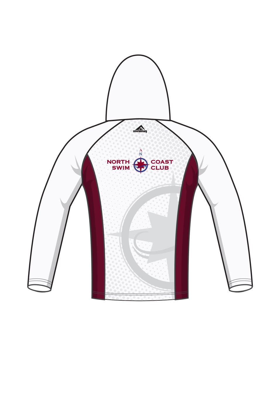 North Coast Swim Club Adult Unisex Zipped Performance Hoodie image 1