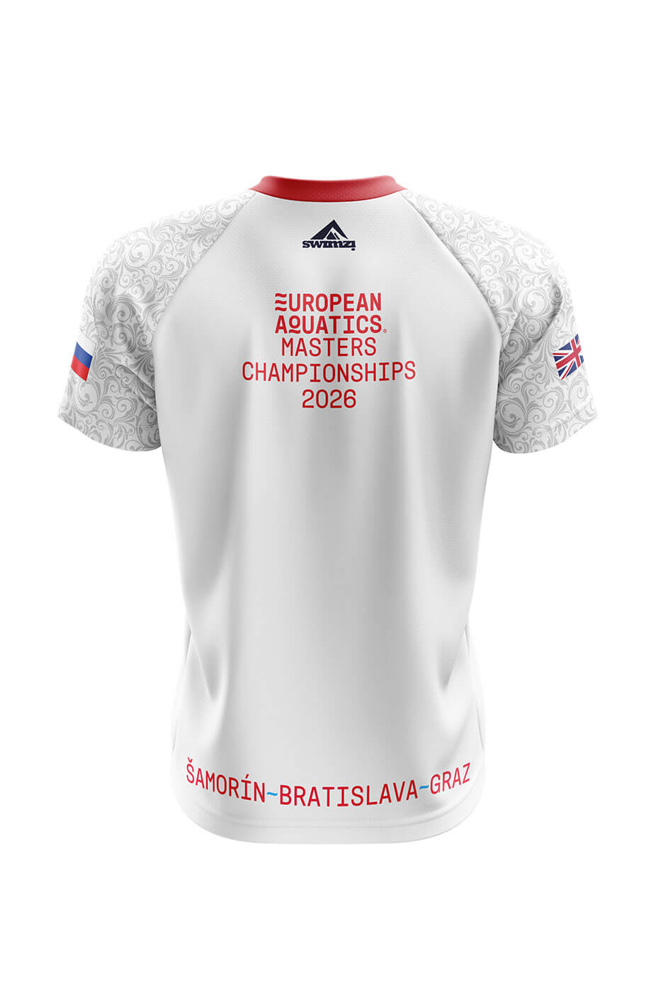 British Masters Swimming Adult Unisex Club Shirt - V-Neck - White image 1