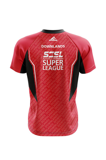 Schools Swimming Super League Adult Unisex Downlands Club Shirt - V-Neck image 1