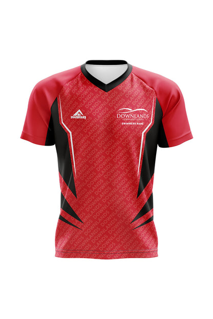 Schools Swimming Super League Kids Unisex Downlands Club Shirt - V-Neck image 0