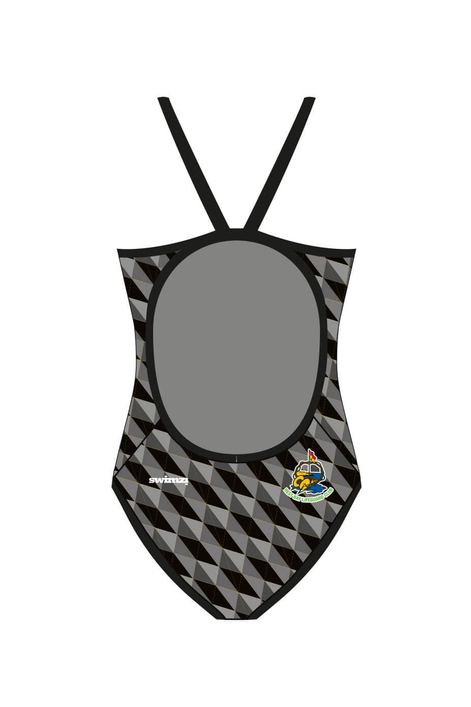 Rest Bay Lifeguards SC Adult Female Thinstrap Swimsuit - Black image 1