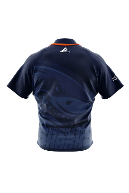 Hamilton Aquatics Adult Unisex Hamilton Sharks Coach Shirt - Polo Neck image 1