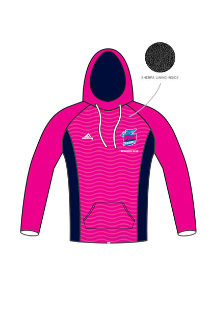 Bude Sharks Adult Unisex Winter Pullover Performance Hoodie - Pink image 0