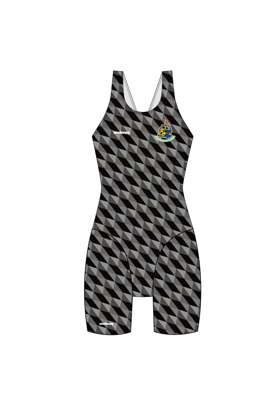 Rest Bay Lifeguards SC Kids Female Knee Suit - Black image 0