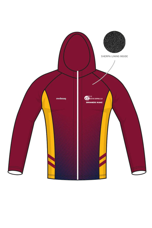 City of Bradford SC Adult Artistic Swimming Unisex Winter Zipped Performance Hoodie image 0