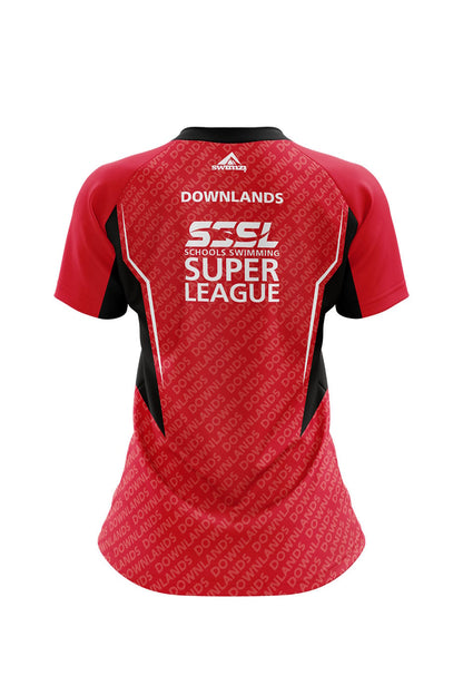 Schools Swimming Super League Adult Female Downlands Club Shirt - V-Neck image 1