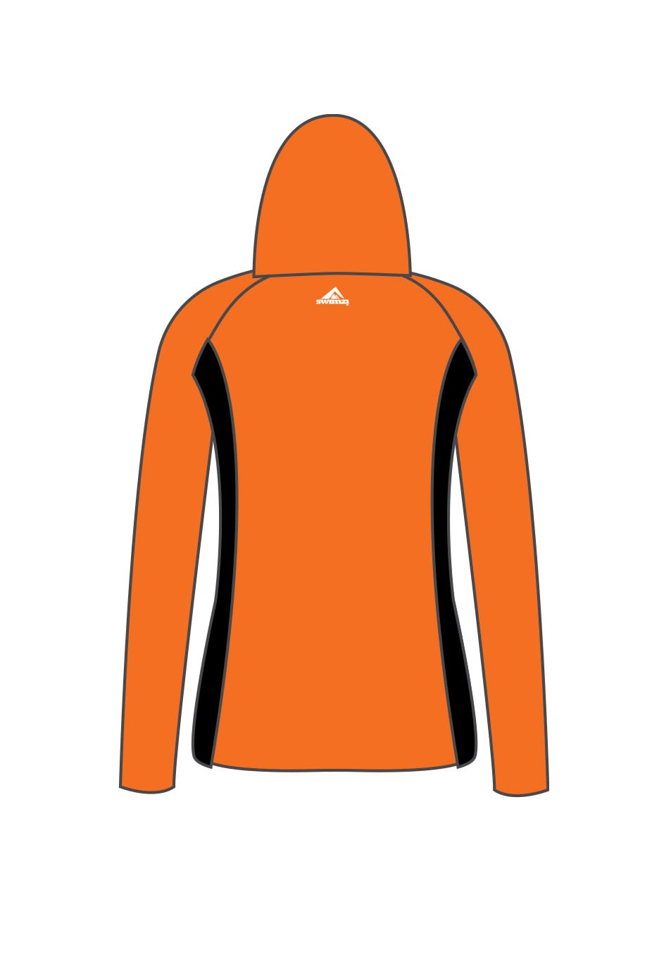 Dawlish Warren LSC Adult Female Orange Zipped Performance Hoodie image 1
