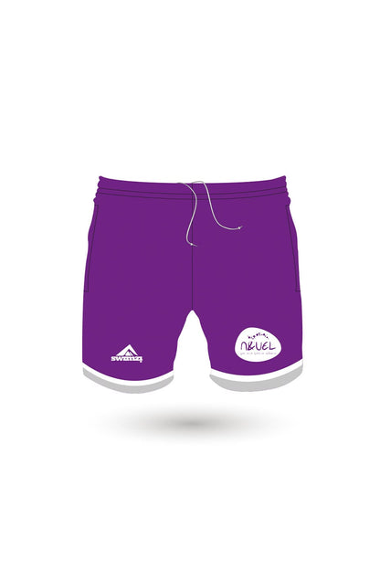 Newham amp University of East London Swimming Club Kids Unisex Sport Shorts - Zipped Pockets - Purple image 0