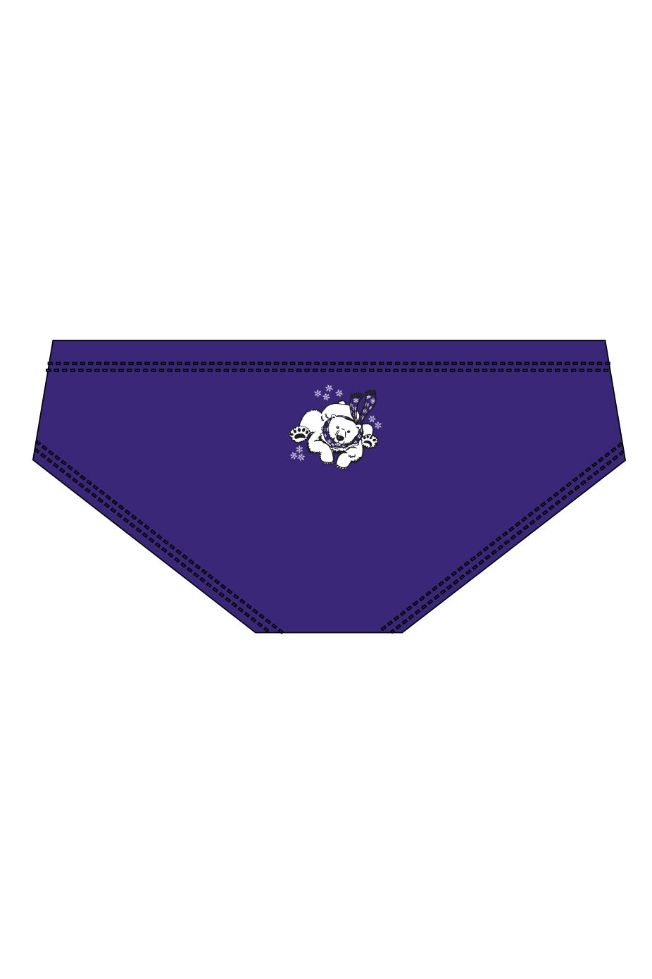 Polar Bear Challenge Adult Male Polar Bear 8cm Trunks - Purple image 1