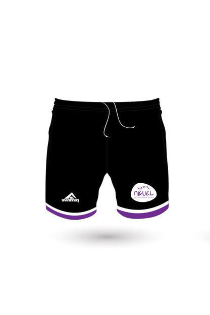 Newham amp University of East London Swimming Club Kids Unisex Sport Shorts - Zipped Pockets - Black image 0