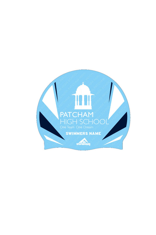 Unisex Patcham High School Swim Cap - Silicone Suede image 0
