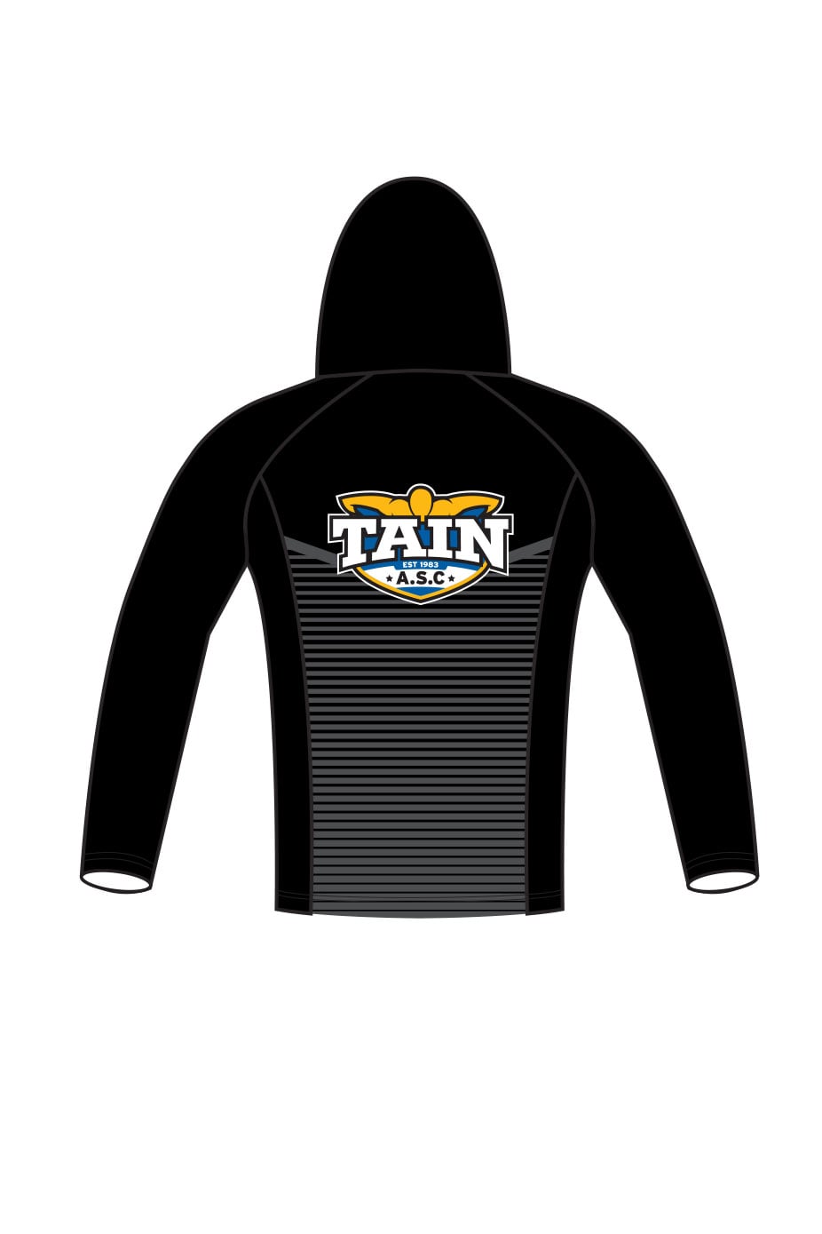 Tain SC Adult Unisex Zipped Performance Hoodie - Black image 1